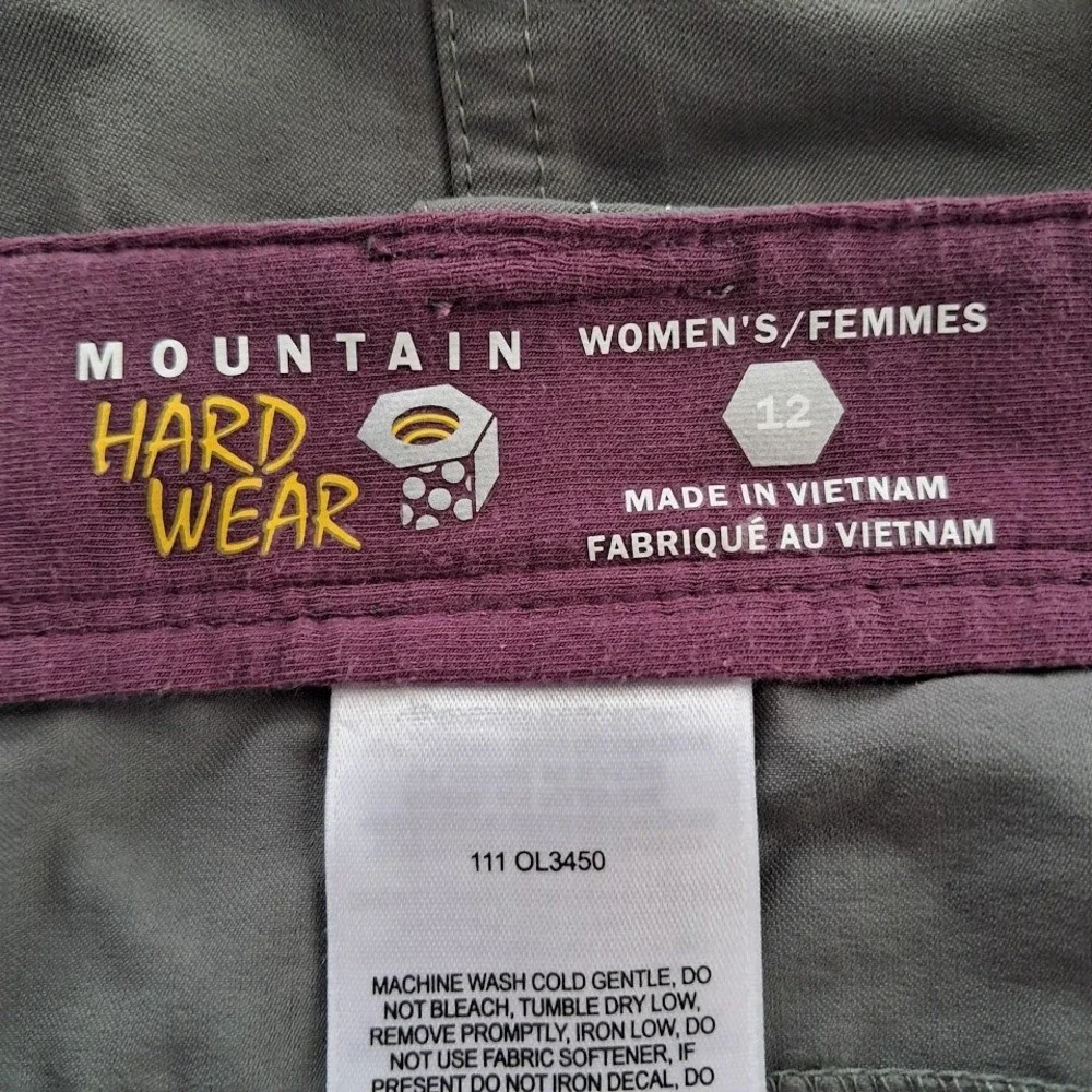 Mountain Hardwear Hiking Skirt 12 Outdoor Utility Nylon Ruched Lined Zip Pockets